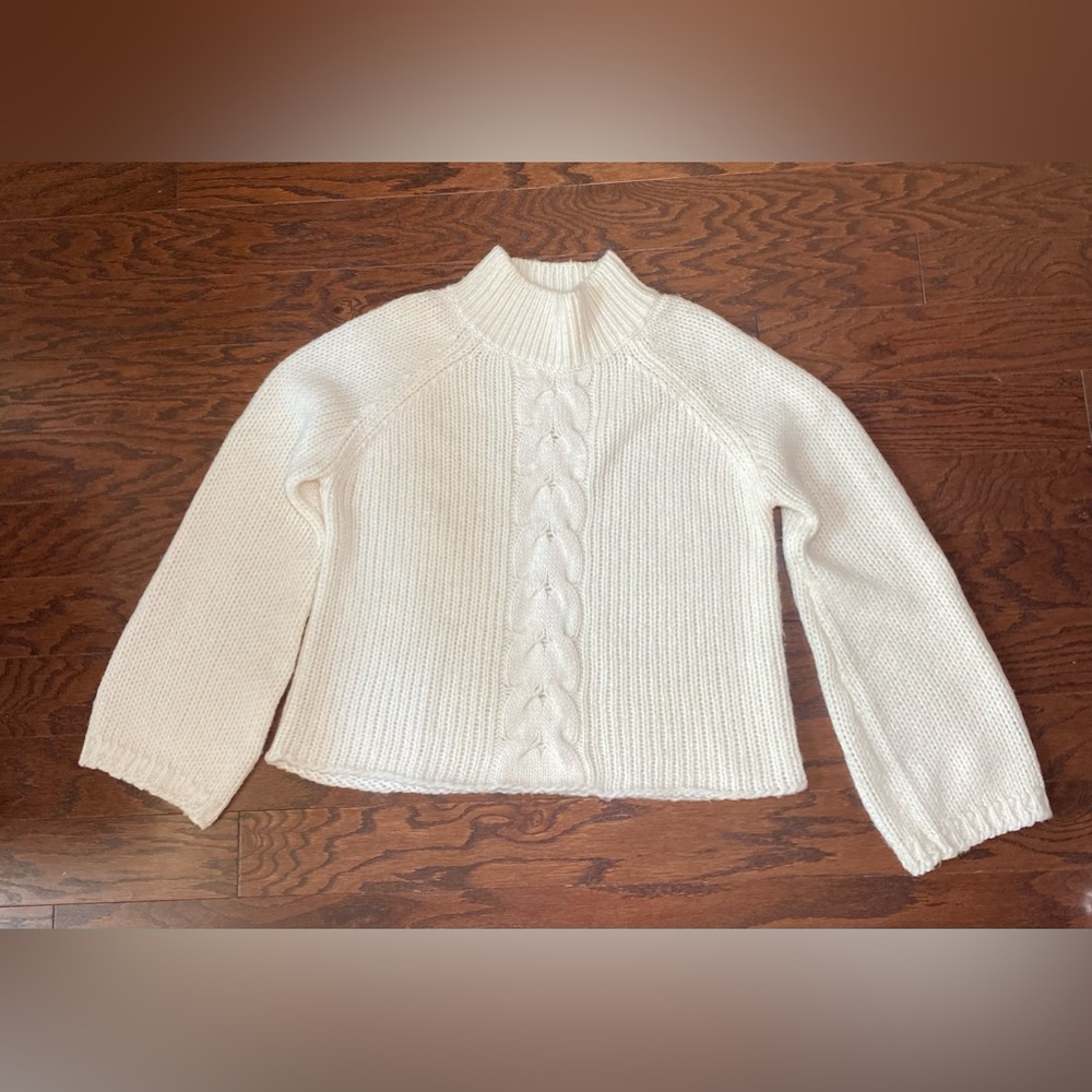 Cozy Cable Knit Mock Neck Sweater from Cloth